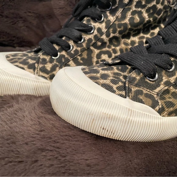 Rocket Dog Plush Foam Leopard Print Zip Up High Tops Sz 7.5 - Picture 8 of 16